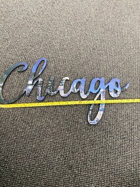 Chicago Skyline Wall Decor - Beautiful Chicago Skyline Overlay Chicago Text Art